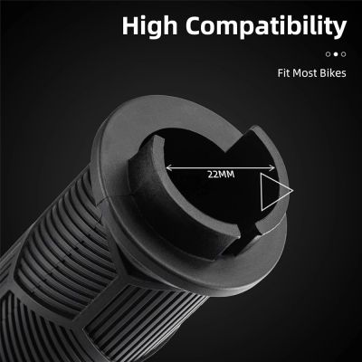 5. Rockbros 40720007001 bicycle grips with reflector - black