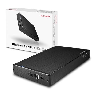 12. AXAGON EE35-XA3 External Case 3.5", USB 3.0, SATA II, Aluminum - Black