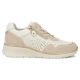 2. Women's leather sneakers with openwork wedges, beige Filippo DP7605