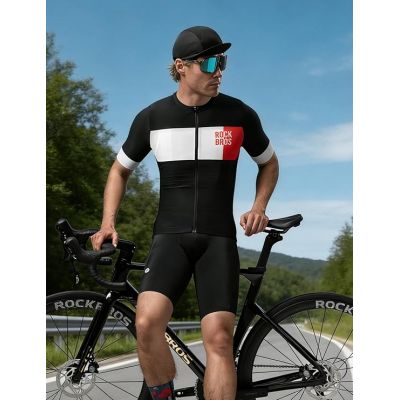 2. Rockbros Men's Cycling Jersey Black XL