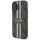 10. Guess 4G Printed Stripes MagSafe iPhone 16 Case - Brown