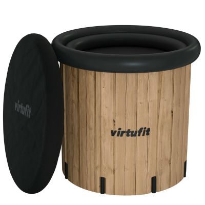 VIRTUFIT ICE BATH XXL - 375 LITERS - IMITATION WOOD - WITH ACCESSORIES