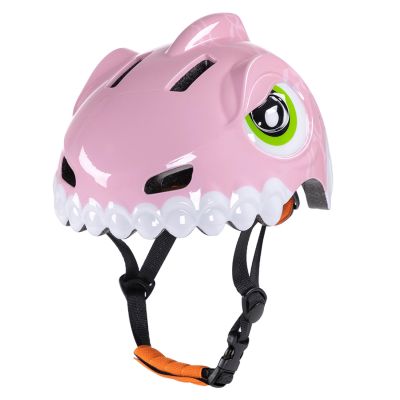 Wozinsky Children's Bike Helmet Dinosaur Pattern S - Pink