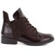 6. Women's patent leather ankle boots, brown, Vinceza HX27-16524