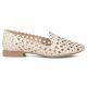 2. Women's leather openwork shoes, beige, Filippo DP7710