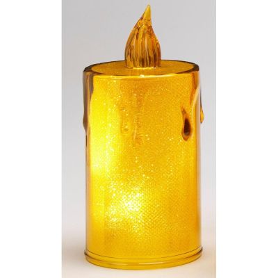9. DECORATIVE CANDLE 8 CM AMBER WARM WHITE 1 LED