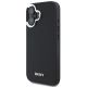 2. DKNY Plain Silver Logo MagSafe iPhone 16 Case - Black