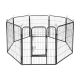 Modular dog kennel, steel enclosure, size XL, 8 panels 80x100 cm, REBEL ANIMALS