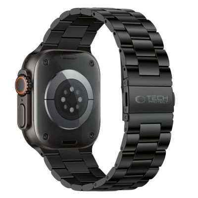 2. Tech-Protect Stainless Bracelet for Apple Watch 44 / 45 / 46 / 49 mm – Black