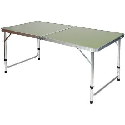 3. FOLDABLE CAMPING TABLE 120X60X70/62/55CM GREEN