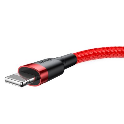 2. Baseus Cafule USB-A / Lightning 2.4A QC 3.0 cable 1 m - red