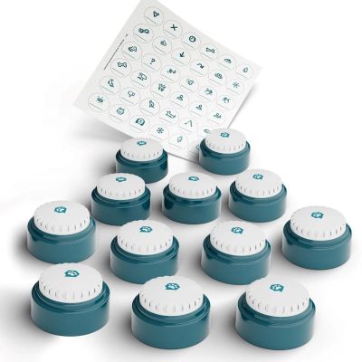 FluentPet - Speak Up Buttons - a set of 12 buttons for communicating with your dog / cat