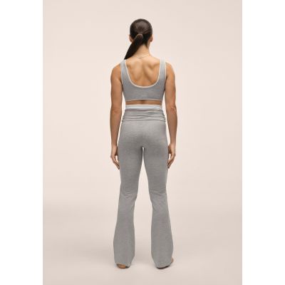 3. CASALL Sublime Folded Flare Pants for Women, Gray