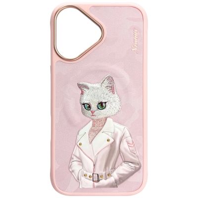 2. Nimmy Magnetic fashion cute pet MagSafe case for iPhone 16 - pink
