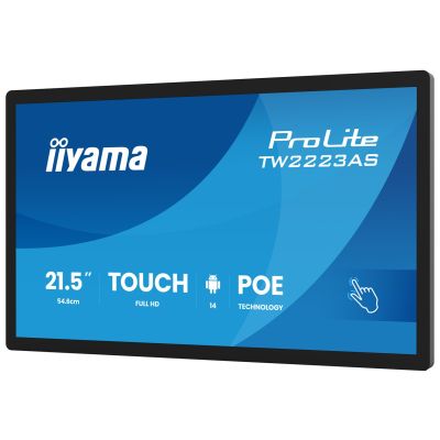 6. iiyama TW2223AS-B3P signage display Interactive flat panel 54.6 cm (21.5") Wi-Fi 450 cd/m2 Full HD Black Touchscreen Embedded processor Android 24/7