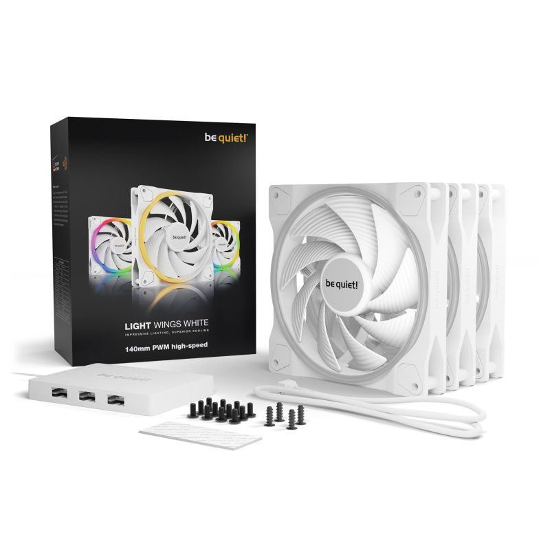 12. be quiet! LIGHT WINGS WHITE 140mm PWM Fan Kit