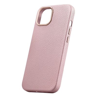 8. iCarer Litchi Premium Leather Case iPhone 14 Plus Magnetic Leather Case with MagSafe Pink (WMI14220711-PK)