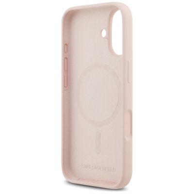 7. Karl Lagerfeld Silicone Karl&Choupette Ring MagSafe Case for iPhone 17 - Pink