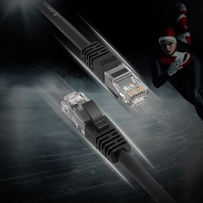 6. Orico PUG-C6 CAT6 1000Mbps RJ45 Ethernet Network Cable LAN Round 30m - Black