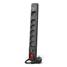 Acar S6 USB A+C surge protector (fast charger) 3m; black