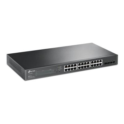 TP-Link JetStream TL-SG2428P Managed Network Switch L2/L2+ Gigabit Ethernet (10/100/1000) Supports PoE 1U Black