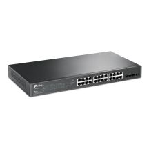 TP-Link JetStream TL-SG2428P Managed Network Switch L2/L2+ Gigabit Ethernet (10/100/1000) Supports PoE 1U Black