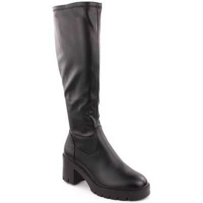 2. Women’s Heeled Platform Boots, Warm-Lined, Black, Vinceza 58332