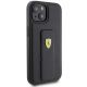 4. Ferrari Grip Stand Metal Logo case for iPhone 15 - black