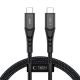 Tech-Protect Ultraboost UB11T USB-C / USB-C PD 100W / QC3.0 Cable 100 cm - Black