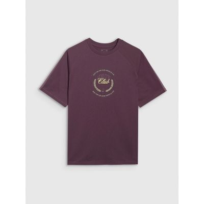 5. Women's oversize printed T-shirt 4F 4FRSS25TTSHF2791-50S