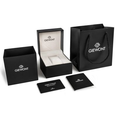 10. Giewont Elegance Sapphire Silver Black Men's Watch GW5160-B2