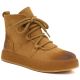 Women's leather ankle boots with a thick sole, camel Artiker 55C1008