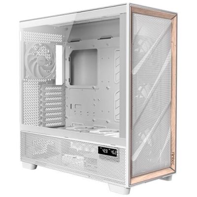 13. Antec Flux Pro Full-Tower E-ATX PC Case, Tempered Glass – White