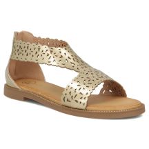 Women's openwork gold sandals Filippo DS7889