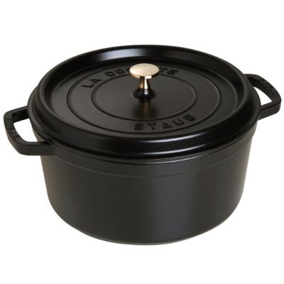 11. Cast iron pot, round, tall, STAUB 40502-285-0 - black, 4.8 ltr