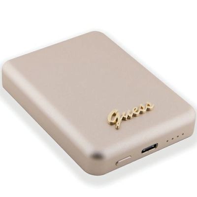 4. Guess MagSafe Metal Script Logo induction power bank 5W 3000mAh - gold