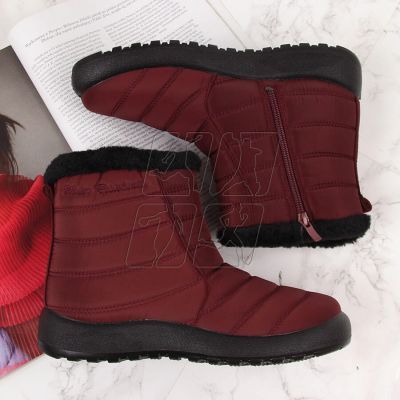 6. Waterproof snow boots with zipper NEWS W EVE181C burgundy