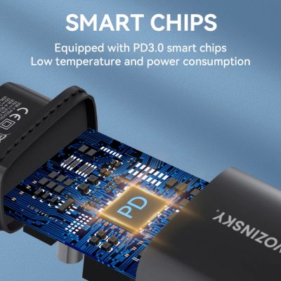 8. Wozinsky WGWCB USB-A USB-C 20W Wall Charger - Black