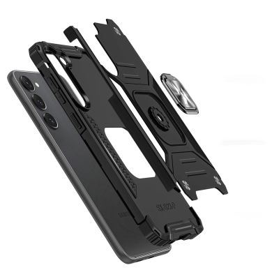 3. Wozinsky Ring Armor case for Samsung Galaxy S23 armored cover magnetic holder ring black