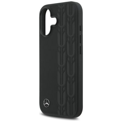 6. Mercedes Leather Laurel Leaves MagSafe Case for iPhone 17 - Black