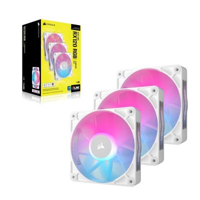 2. Corsair iCUE LINK RX120 RGB Computer Case Fan 12 cm White 3 pcs.