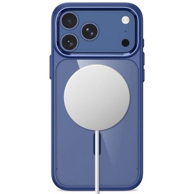 4. Tech-Protect Magmat Magsafe CC Case for iPhone 17 Pro / 18 Pro - Navy Blue and Transparent