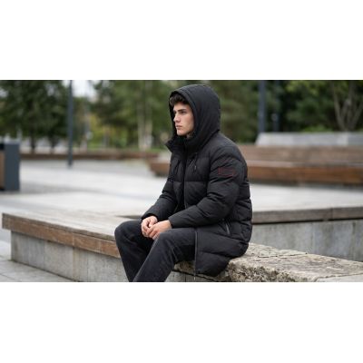 7. Men’s parka Geographical Norway BARBARIAN LONG BLACK DB MEN 001 (WA2879H/GN-BLACK)