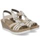 3. Women's comfortable beige espadrille sandals Rieker 619B2-60