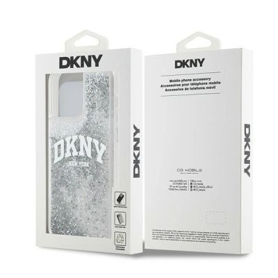 9. DKNY Liquid Glitter Big Logo case for iPhone 15 Pro - white