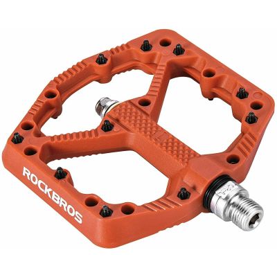 Rockbros nylon bicycle pedals, orange