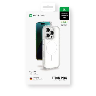 5. AmazingThing Titan Pro Mag Case with Magnetic Ring for iPhone 16 Pro - Transparent