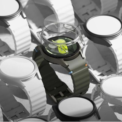 7. Ringke Slim & Tempered Glass Case + Glass Set for Samsung Galaxy Watch 7 44mm - Black