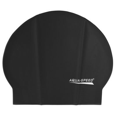 2. Aqua-Speed Soft Latex 07 Black Swimming Cap