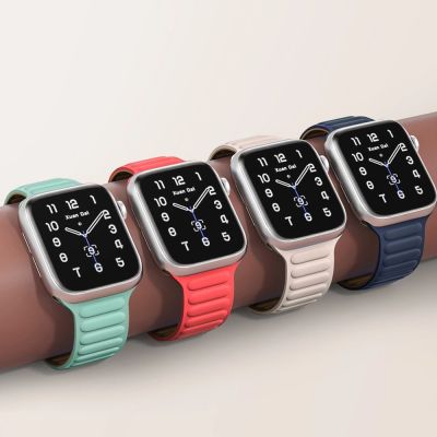 2. Magnetic Strap Magnetic Strap Bracelet for Apple Watch 45mm - Red